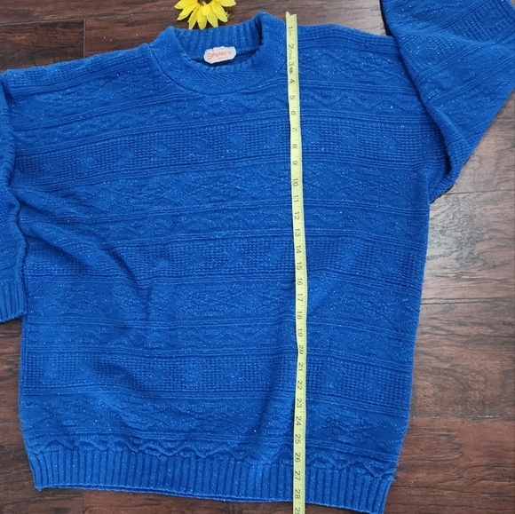 BLUE CREW VINTAGE OVERSIZED CHUNKY 💙 SWEATER 💙💙 - Picture 6 of 10